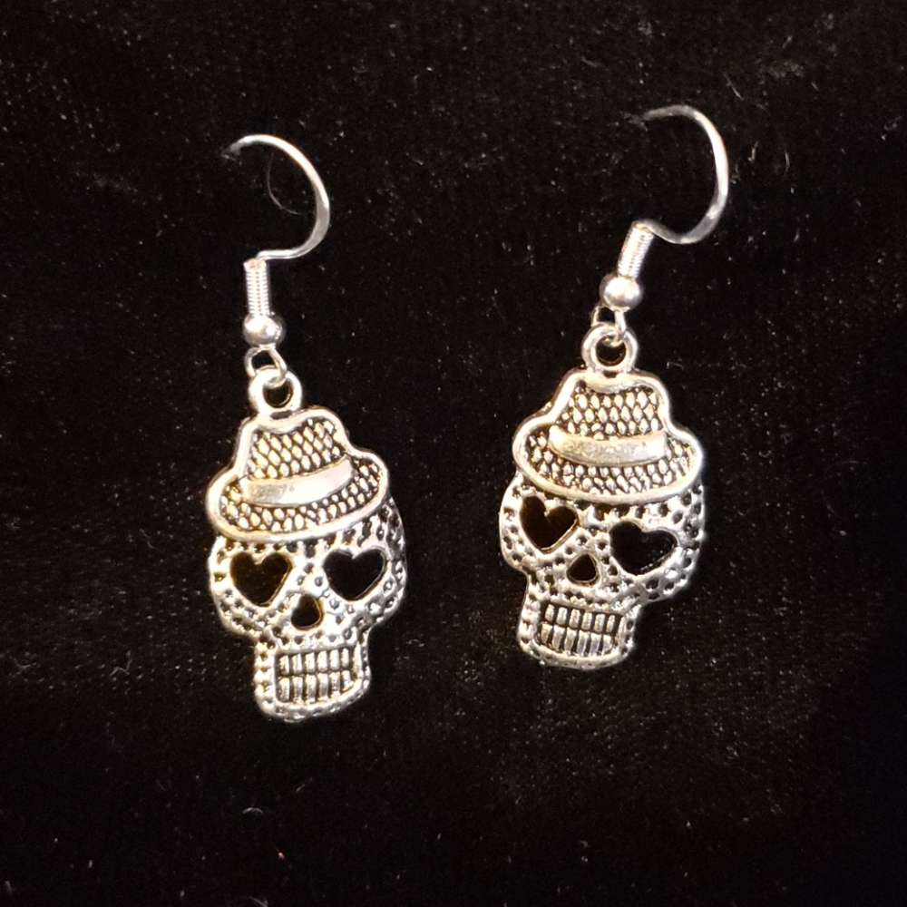 Day of dead skull earrings